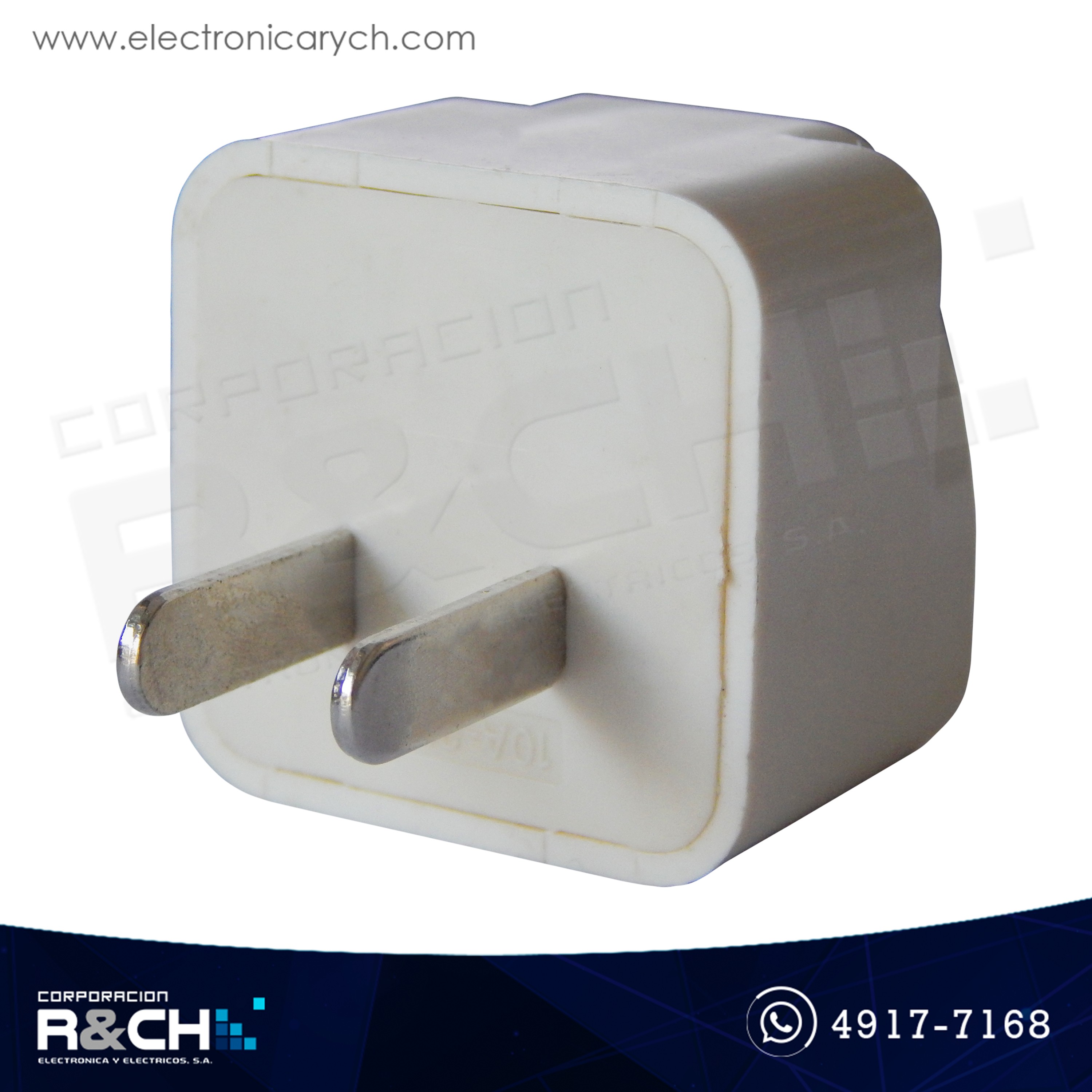 AD-U111 Adaptador americano europeo 3 pines 10A-250V beige