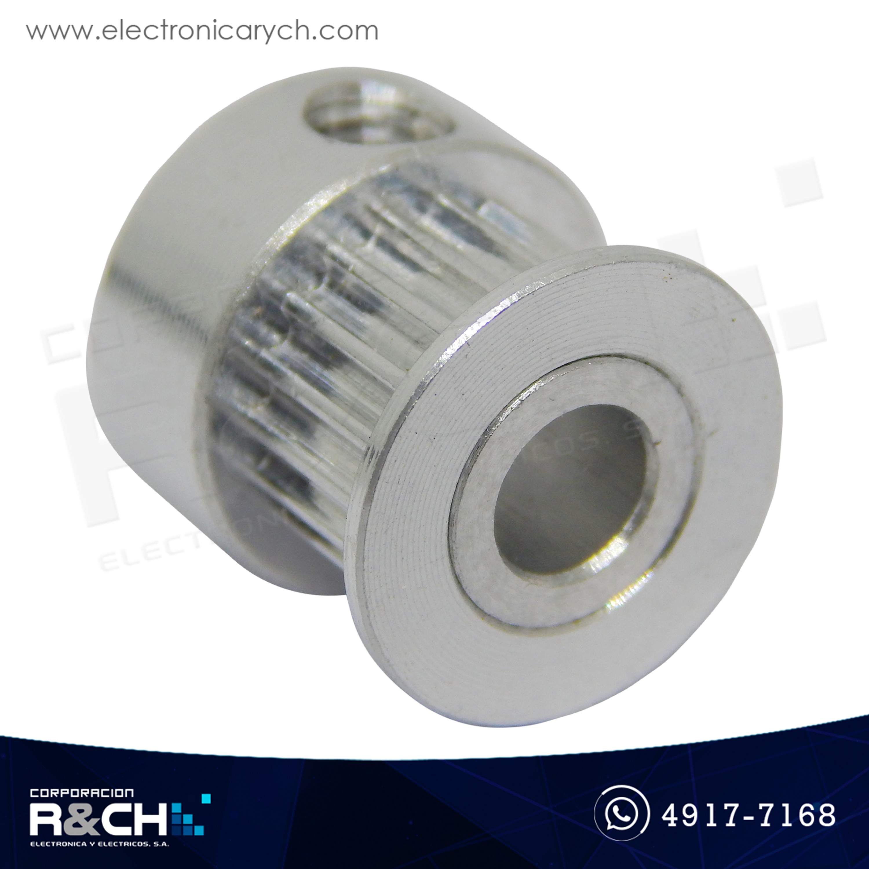 PL-618D Polea GT2 dentada 18d diametro ext=16mm diametro int=5mm banda 6mm