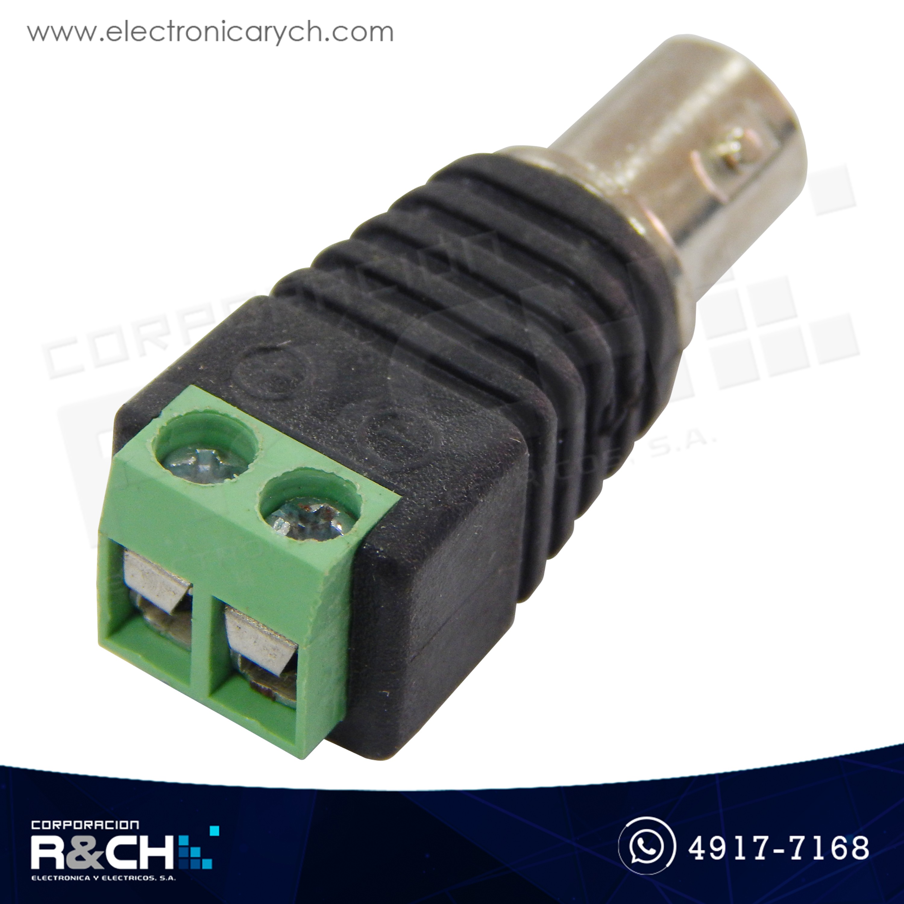 AD-304 Adaptador BNC Hembra Para CCTV a Bornera