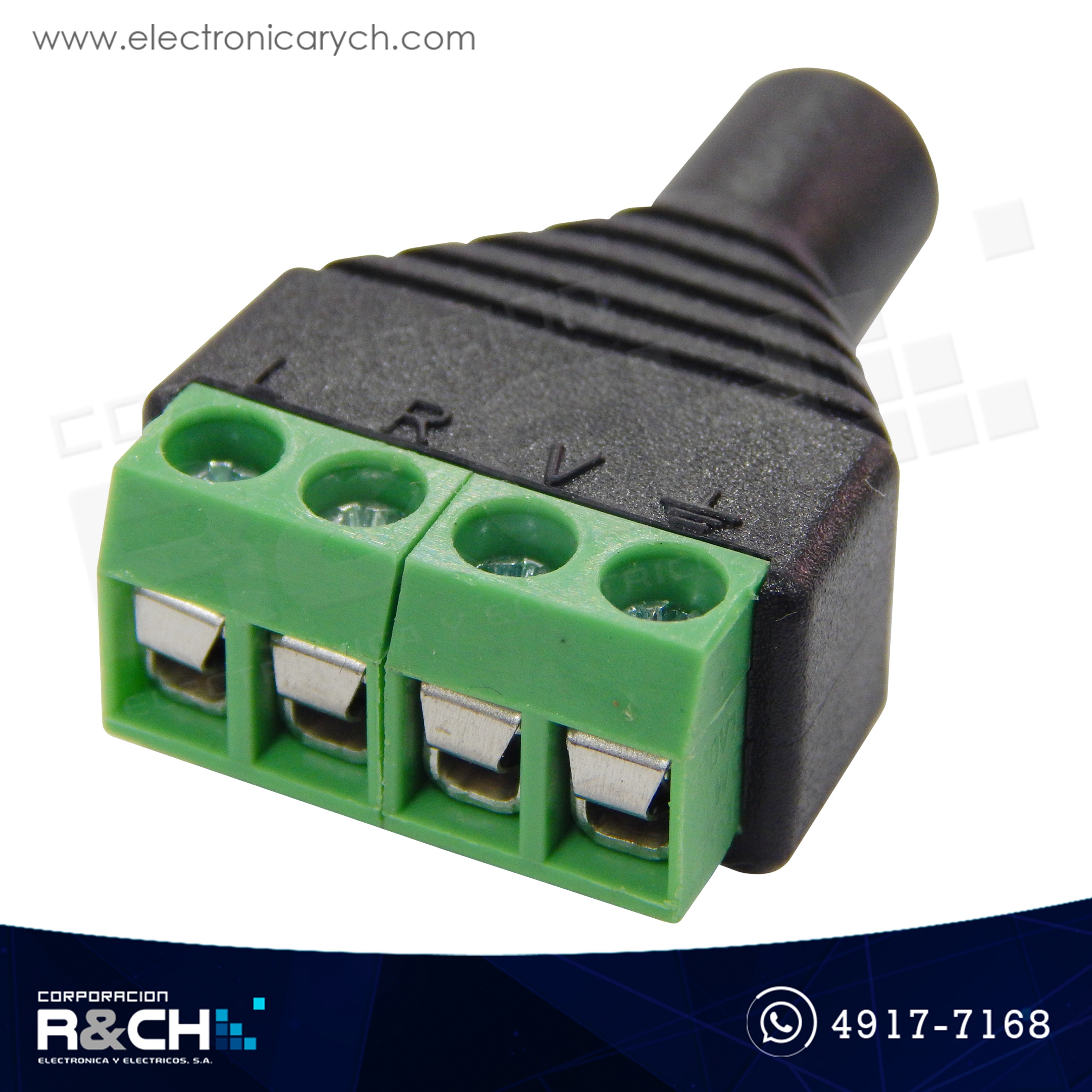 AD-284F Adaptador Jack Stereo 3.5 Hembra a Bornera 4 Pin