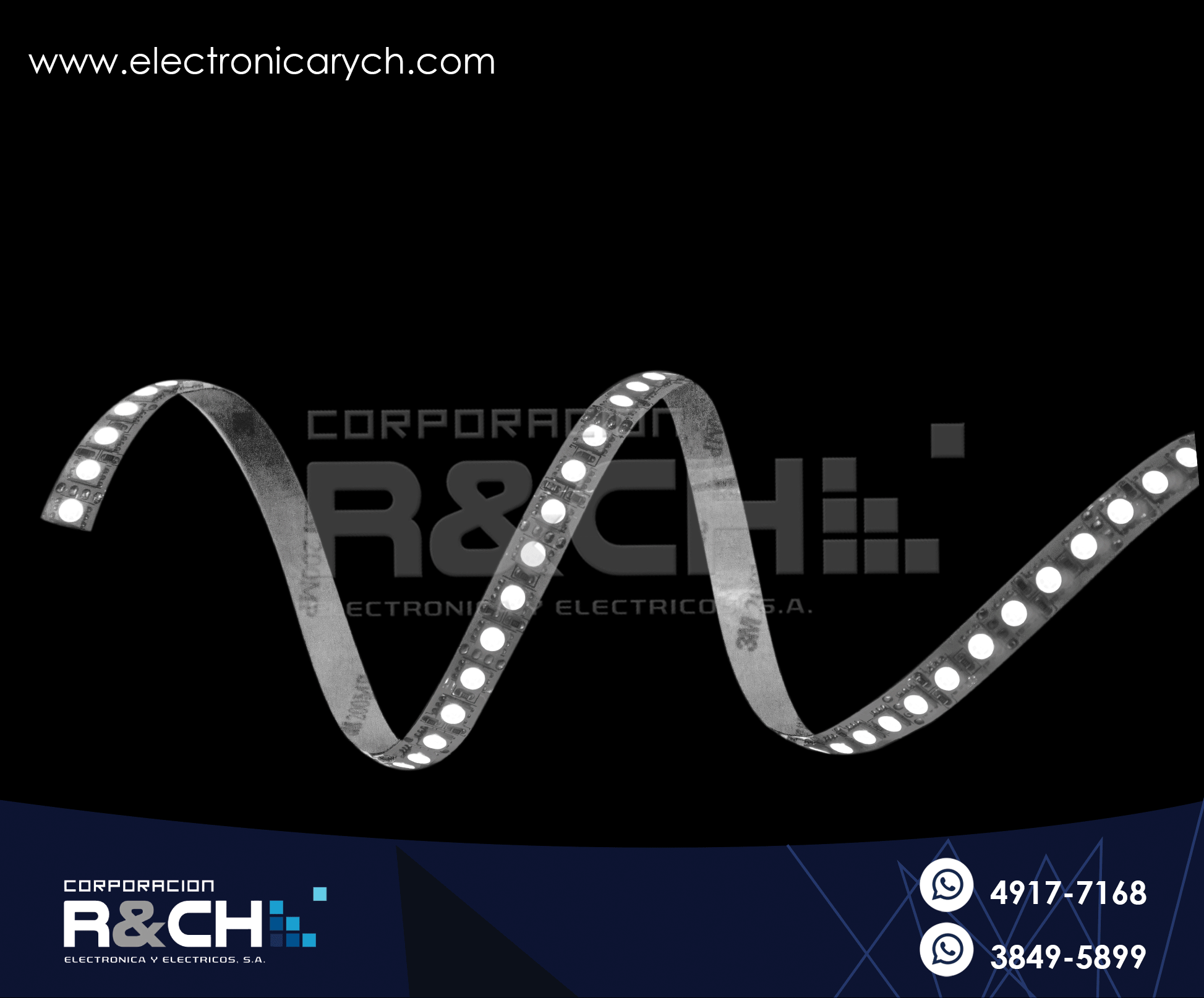 LD-3528BE tira LED flexible c-adhesivo blanco p/exterior 600LED 1 metro