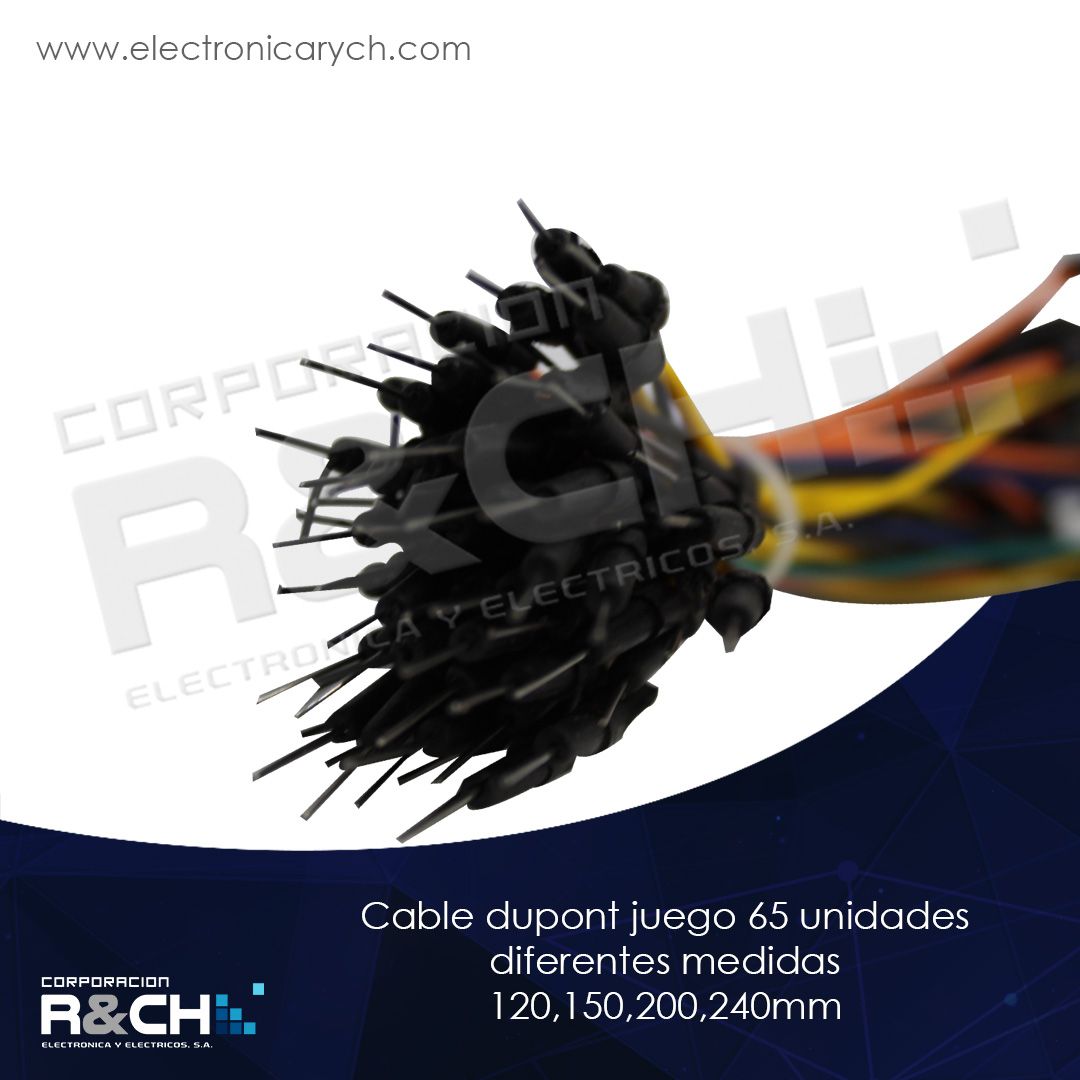 CB45P cable dupont juego 65 unidades diferentes medidas 120,150,200,240mm