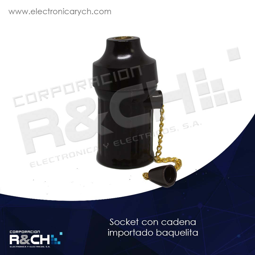 60-S21C socket con cadena importado baquelita