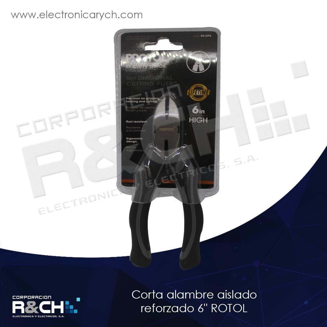 HM-90-DP6 corta alambre aislado reforzado 6&quot; ROTOL