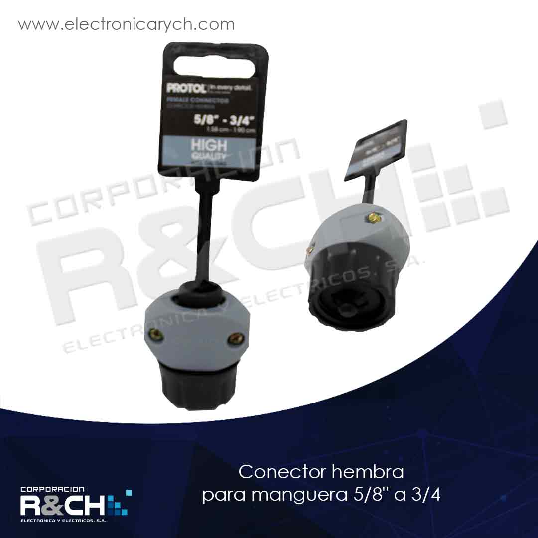 HM-80-N09 conector hembra para manguera 5/8&quot; a 3/4&quot;