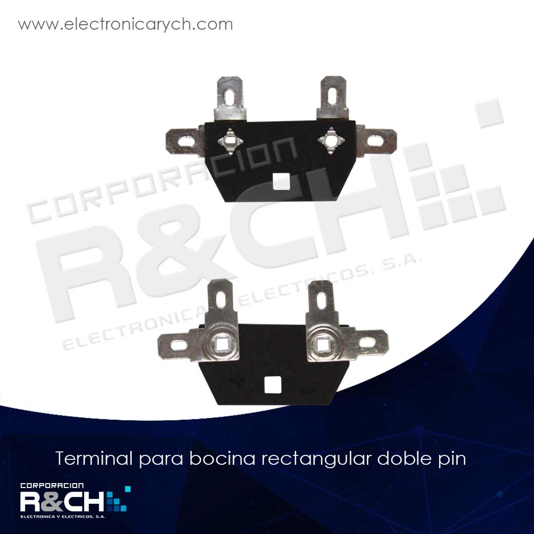 21-243 terminal para bocina rectangular doble pin