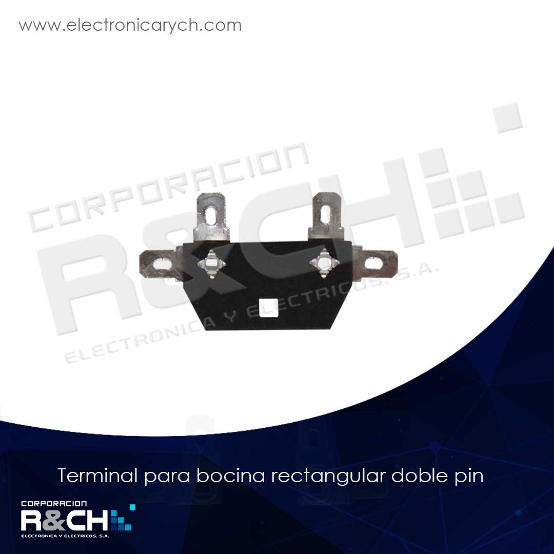 21-243 terminal para bocina rectangular doble pin
