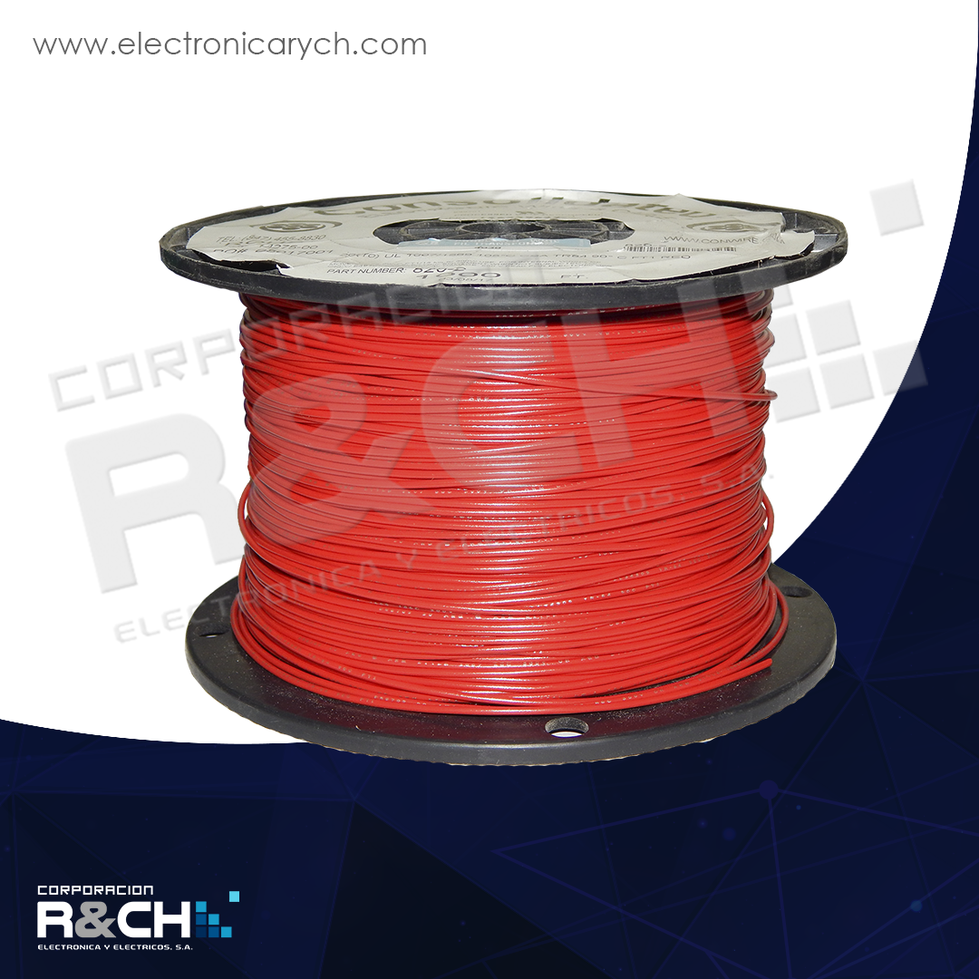 CB-20R cable 1 mt calibre 20 rojo estañado