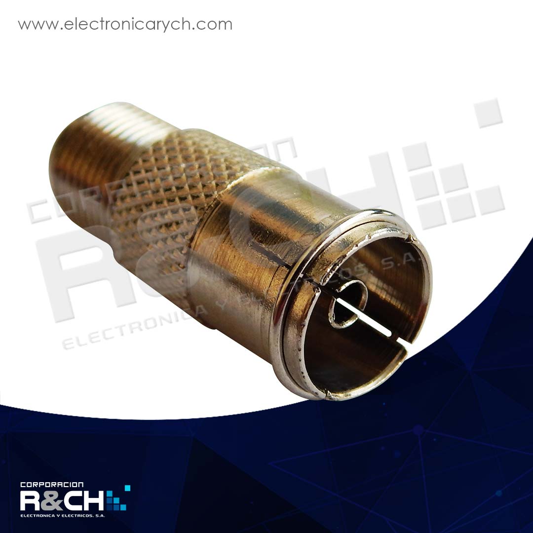 F-89 adaptador hembra coaxial a &quot;Pal&quot; plug a presion