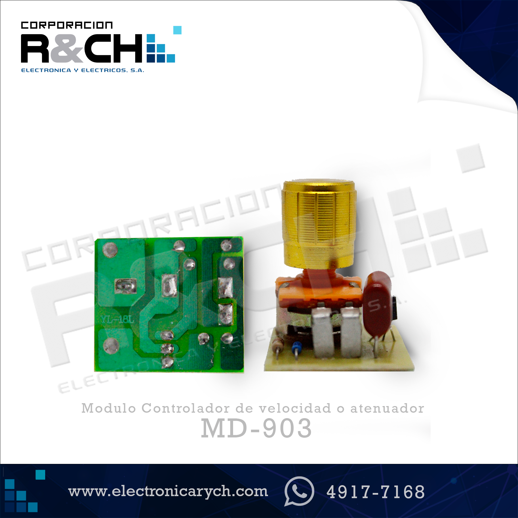 MD-903 Modulo Controlador de velocidad o atenuador