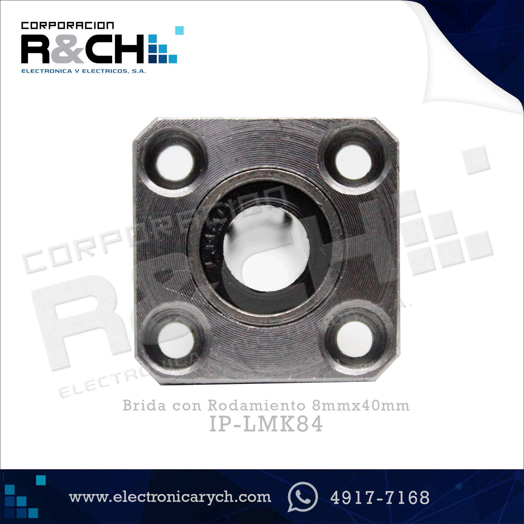 IP-LMK84 Brida con Rodamiento 8mmx40mm