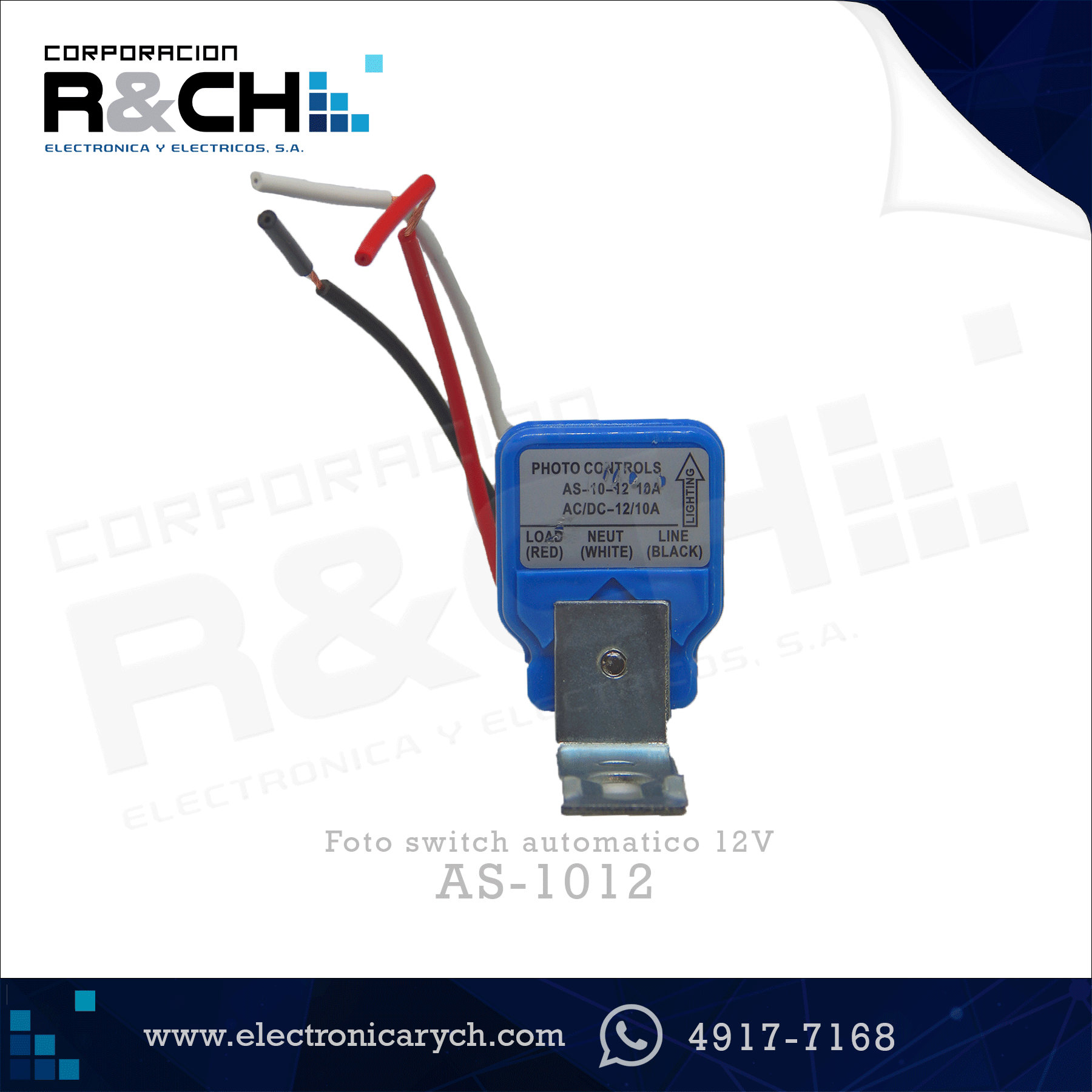 AS-1012 Foto switch automatico 12V