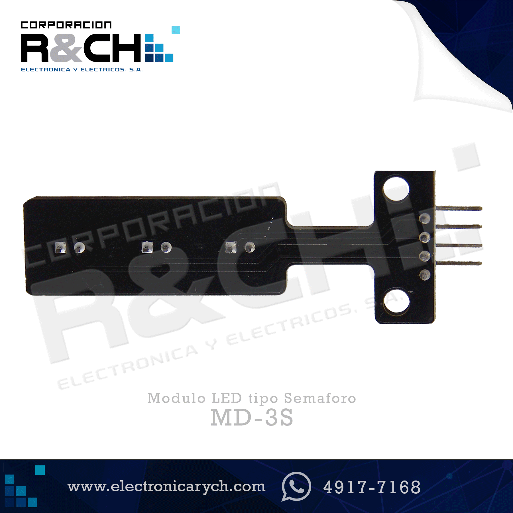MD-3S Modulo LED tipo Semaforo