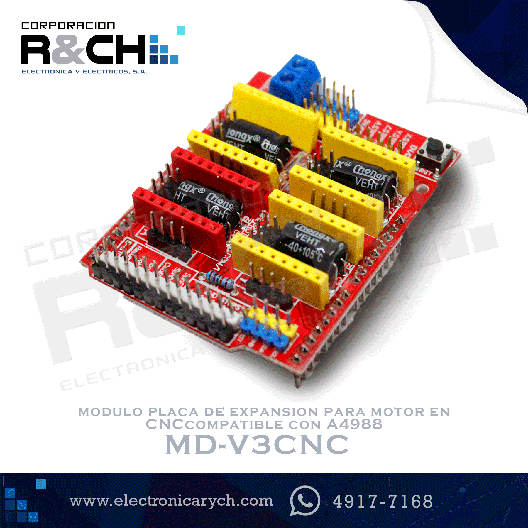 MD-V3CNC modulo placa de expansion para motor en CNCcompatible con A4988
