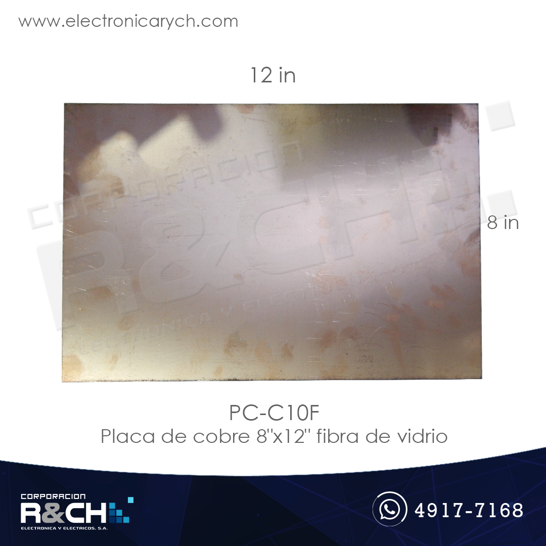PC-C10F placa de cobre 8&quot;x12&quot; fibra de vidrio