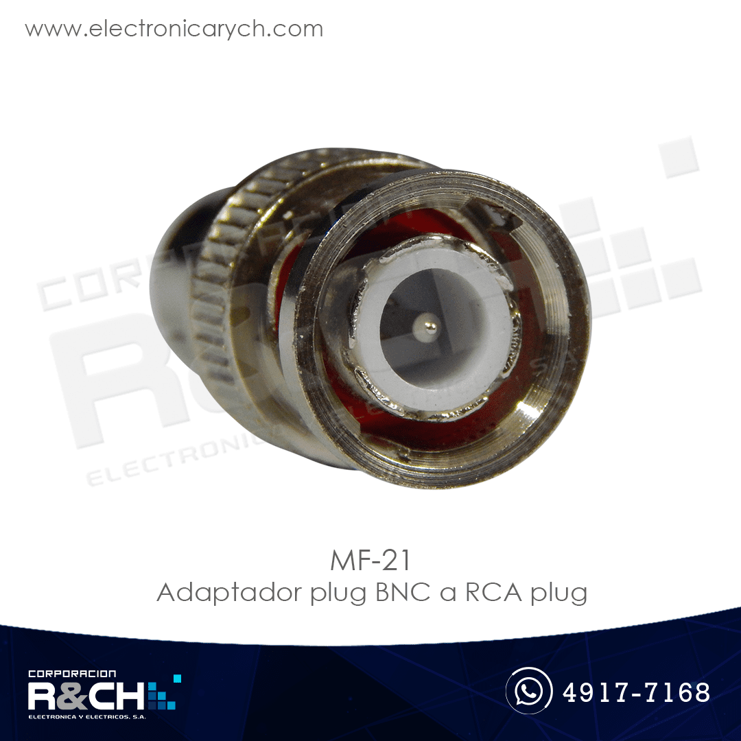 MF-21 adaptador plug BNC a RCA plug
