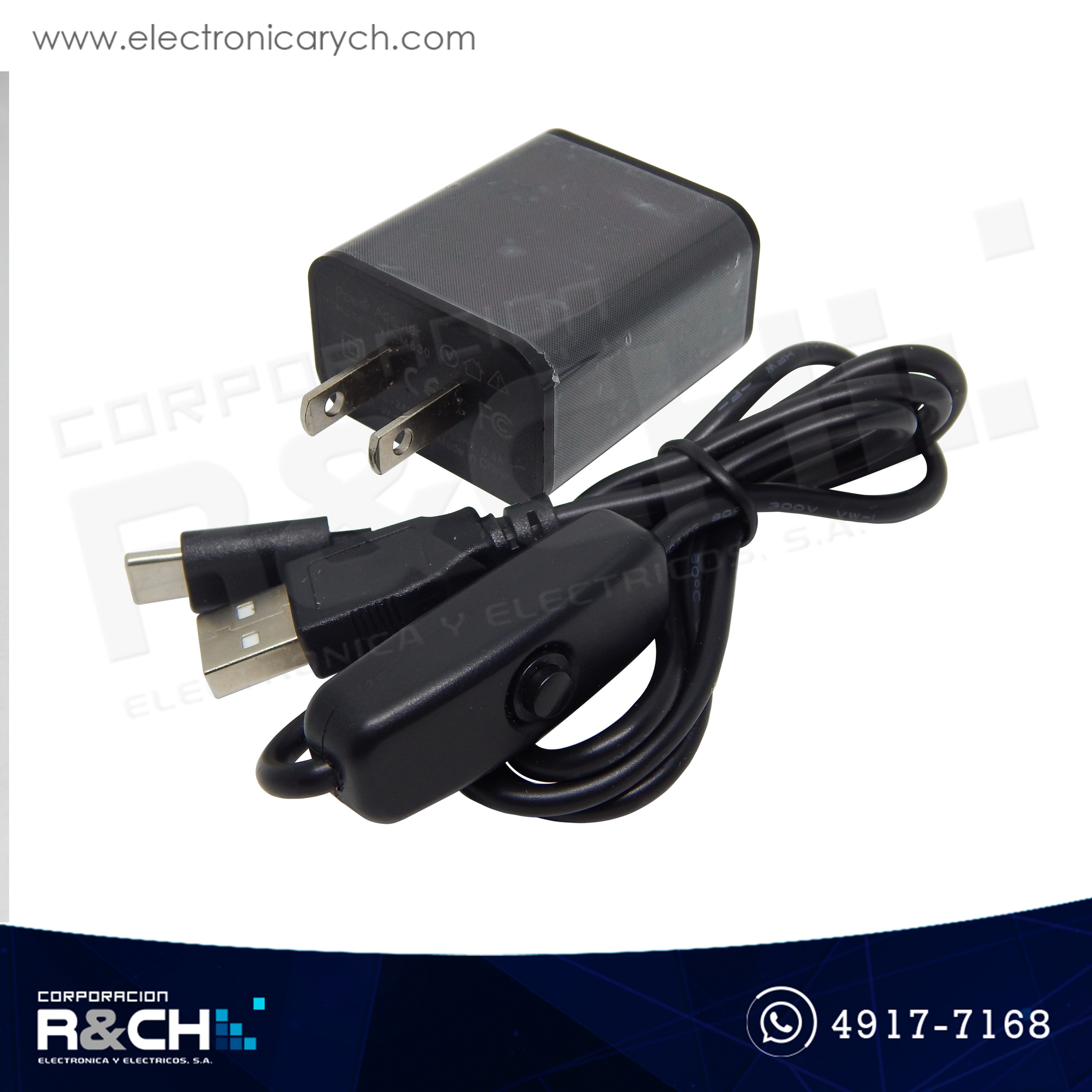 AD-M530 Adaptador AD-DC 5V 3A tipo C