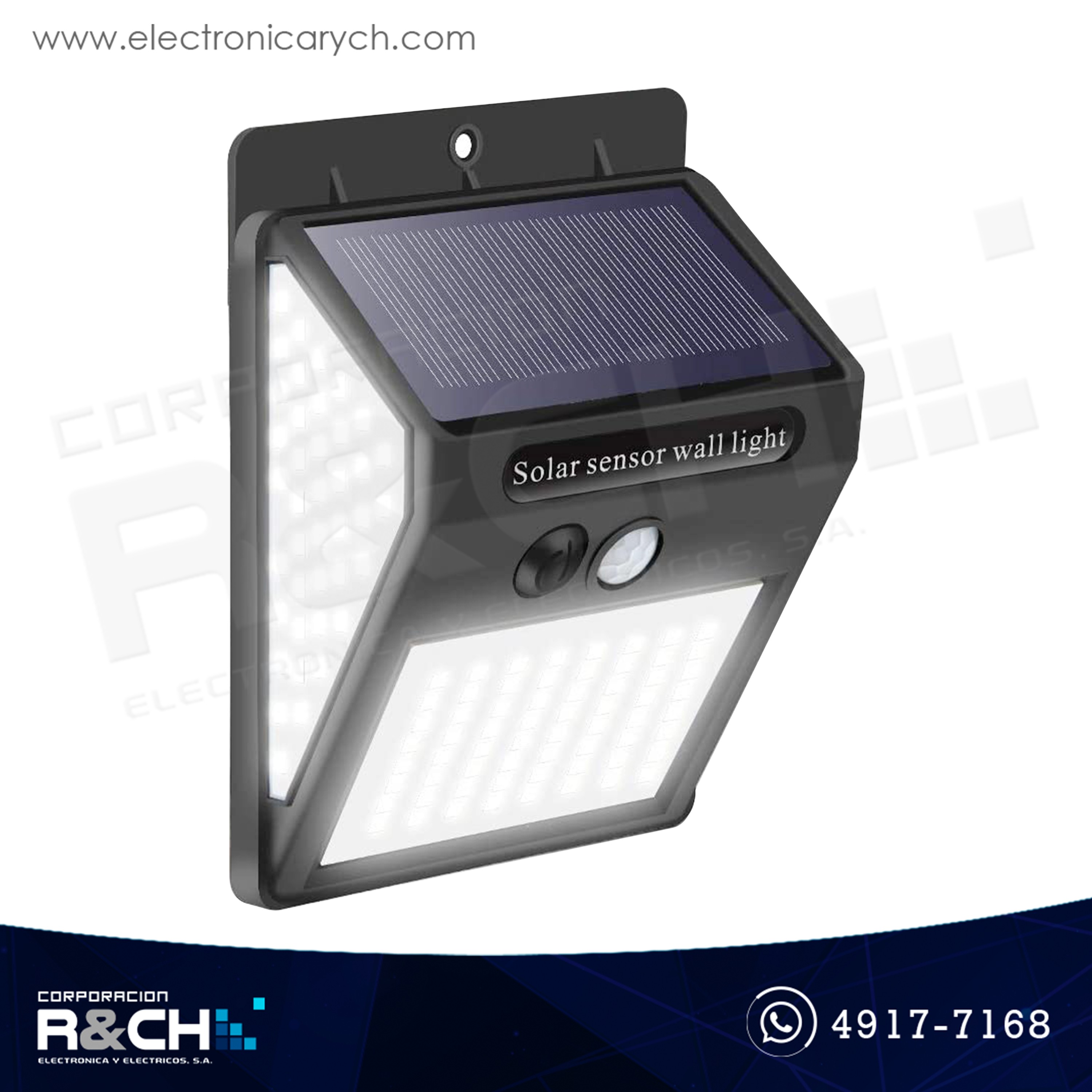 90-LE144 Lámpara Solar 100 Led exterior
