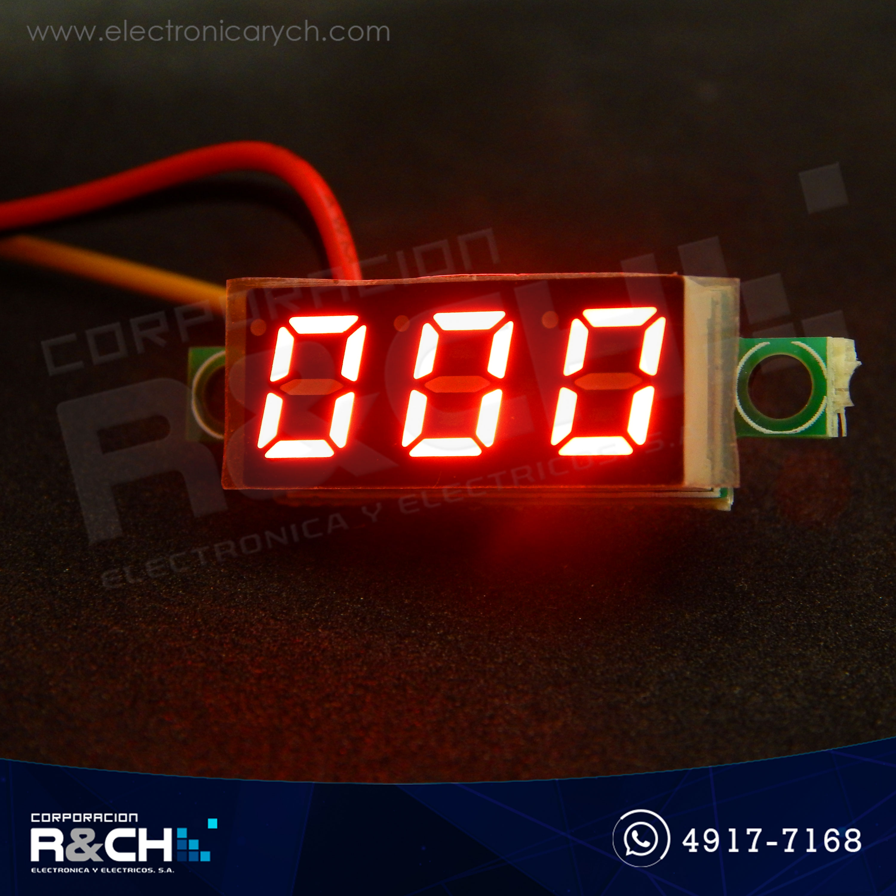 MD-DP28 Voltímetro 0.28&quot; 2.5-30V dos lineas tipo display rojo