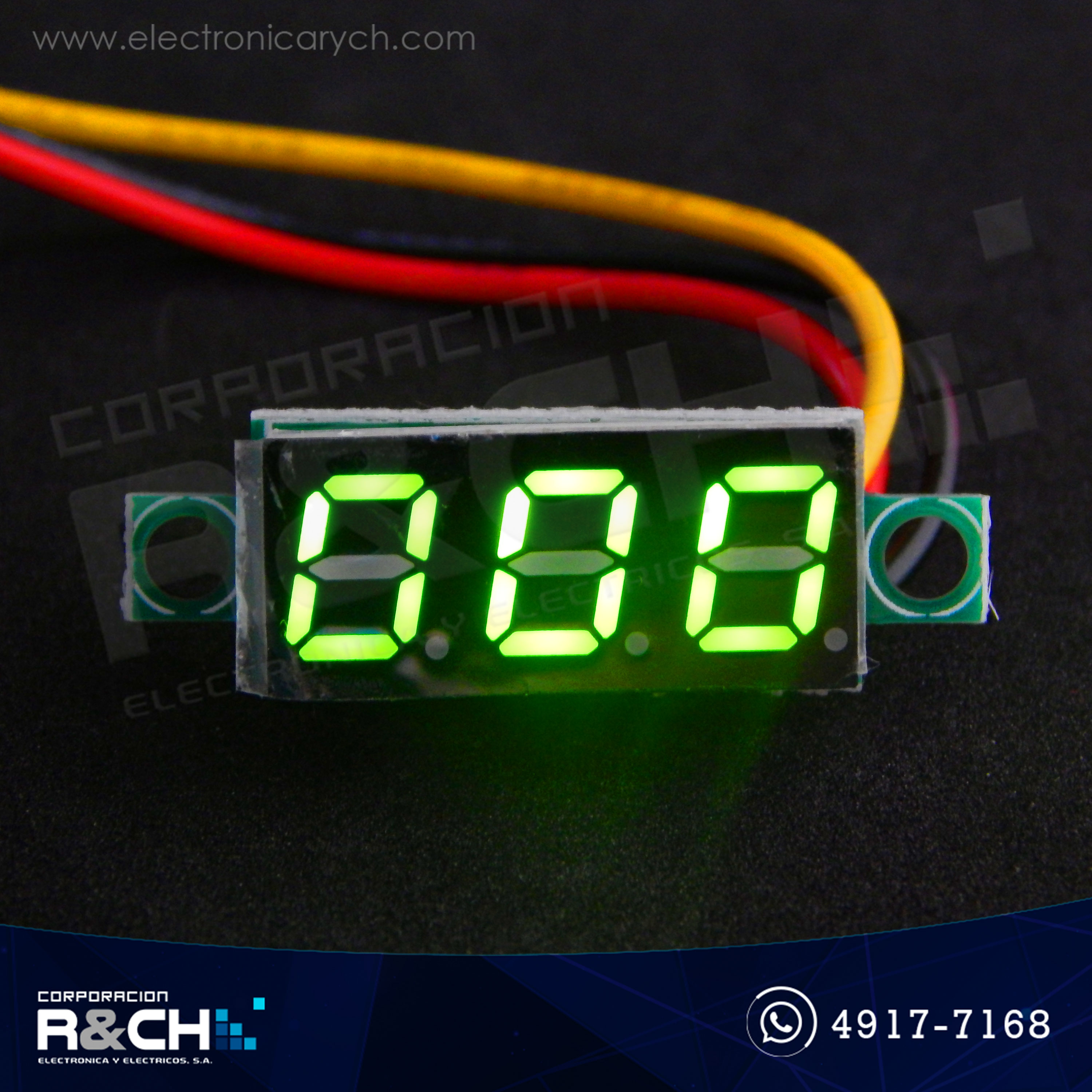 MD-DP28G Voltímetro 0.28&quot; 2.5-30V dos lineas tipo display Verde