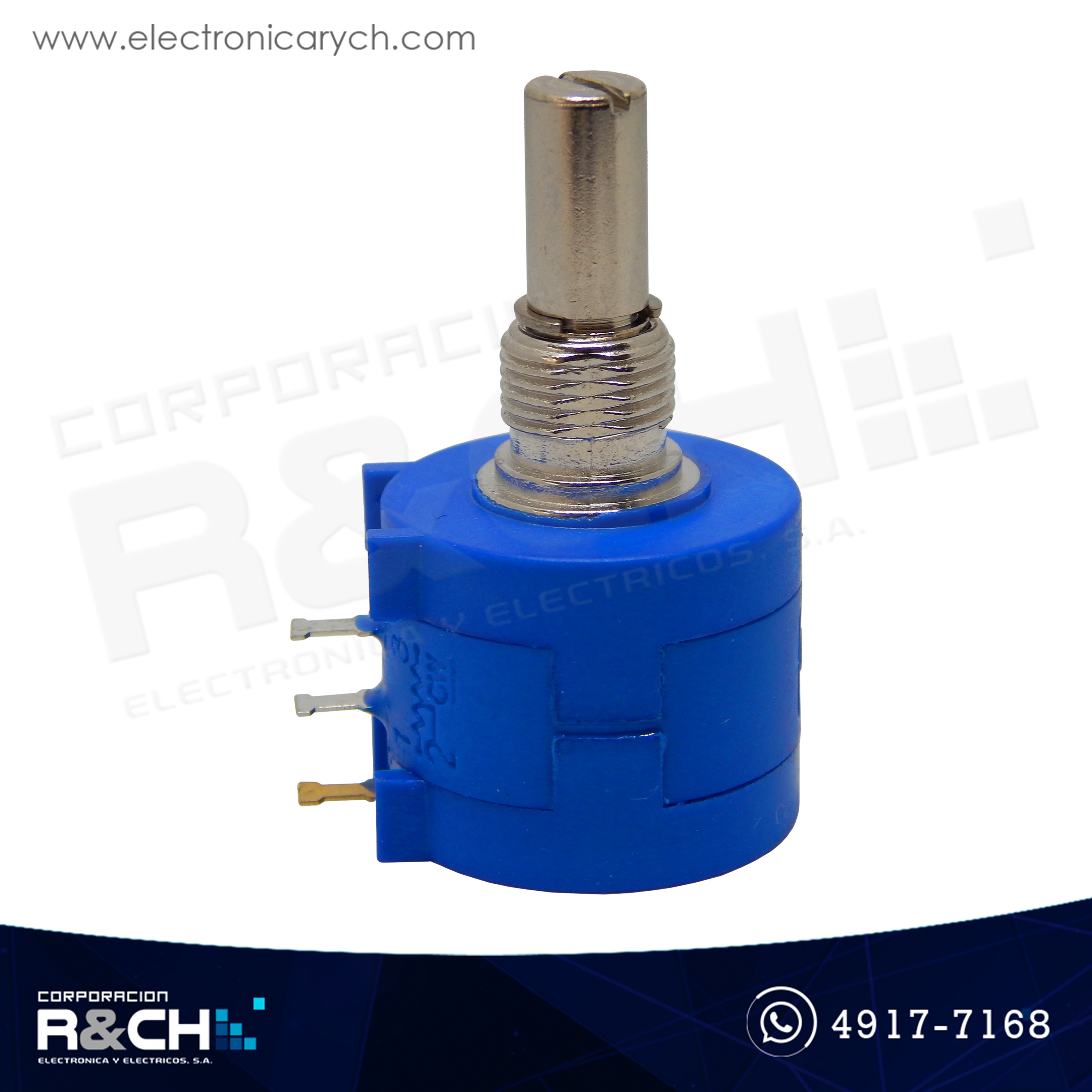 3590S-1K Potenciómetro 10 vueltas 1Kohm precision azul 102