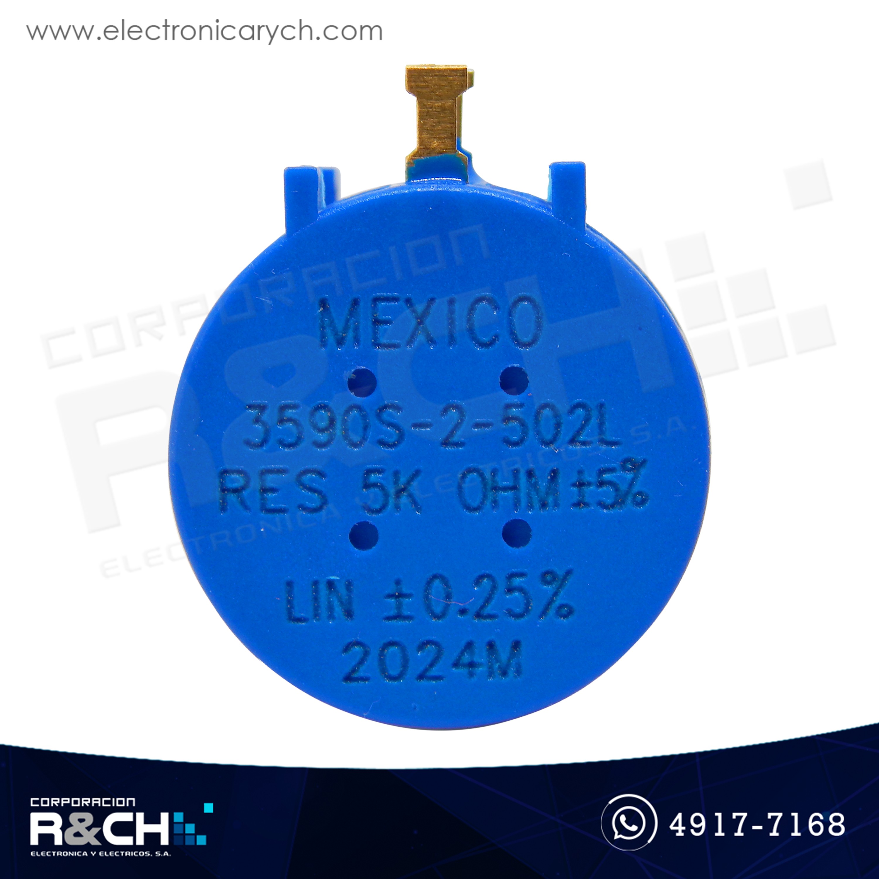 3590S-5K Potenciometro 10 vueltas 5Kohm precision azul 502