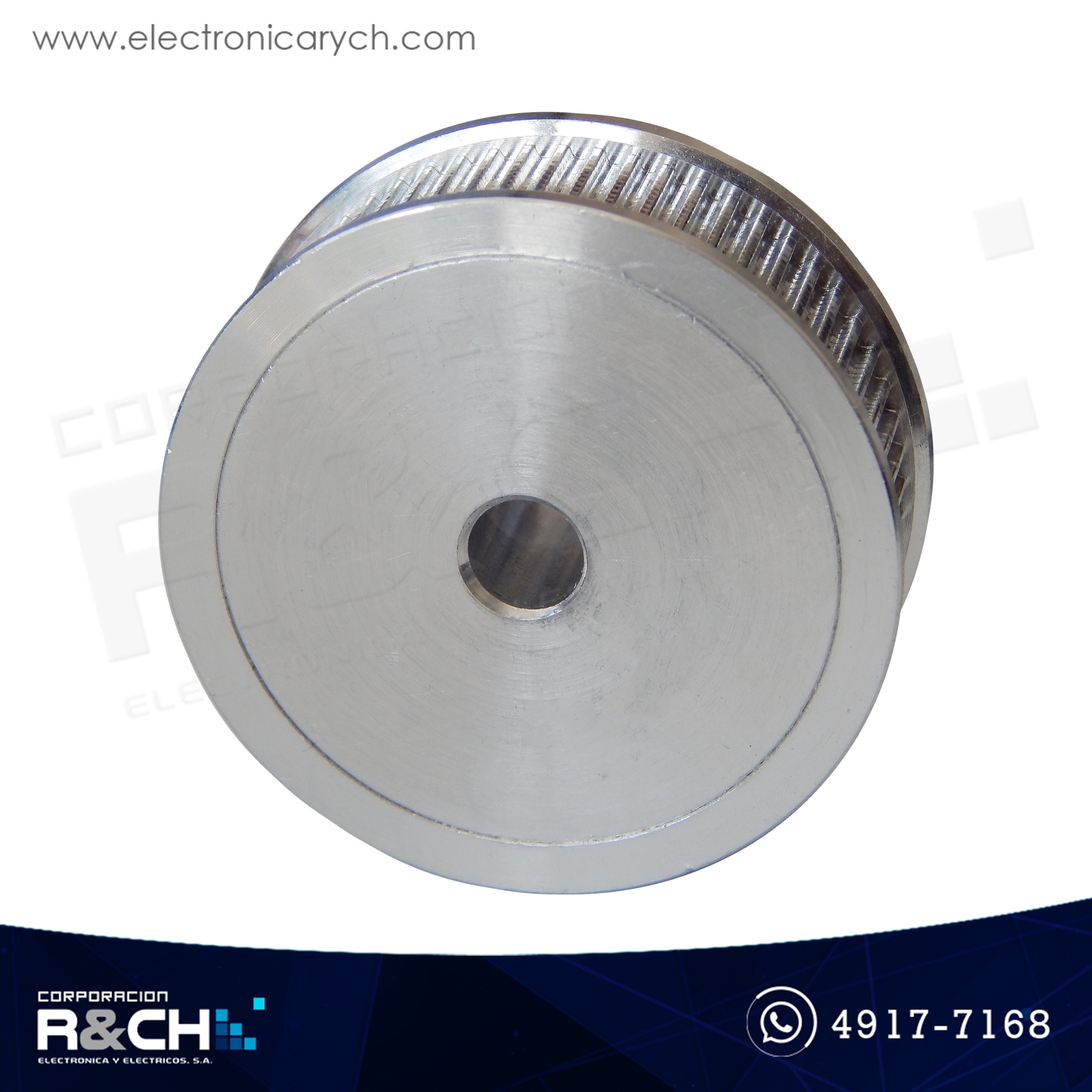 PL-6016 Polea GT2 dentada 60 dientes para faja 10mm diametro eje 6.35mm