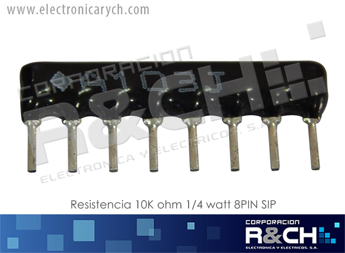 RX-10KS resistencia 10K ohm 1/4 watt 8PIN SIP