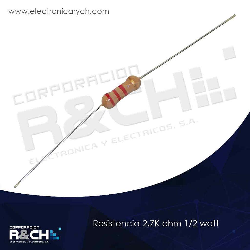 RX-2.7K/12 resistencia 2.7K ohm 1/2 watt
