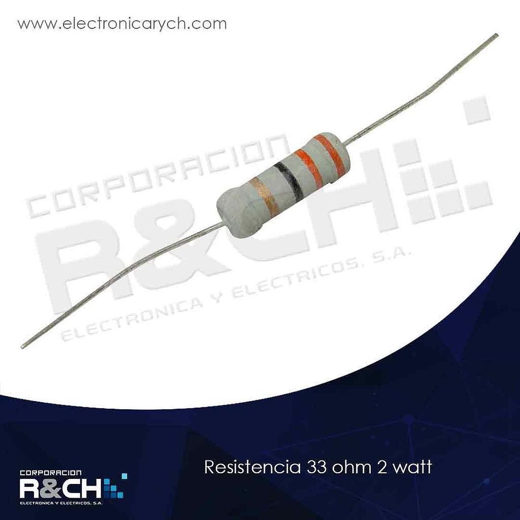 RX-33/2 resistencia 33 ohm 2 watt