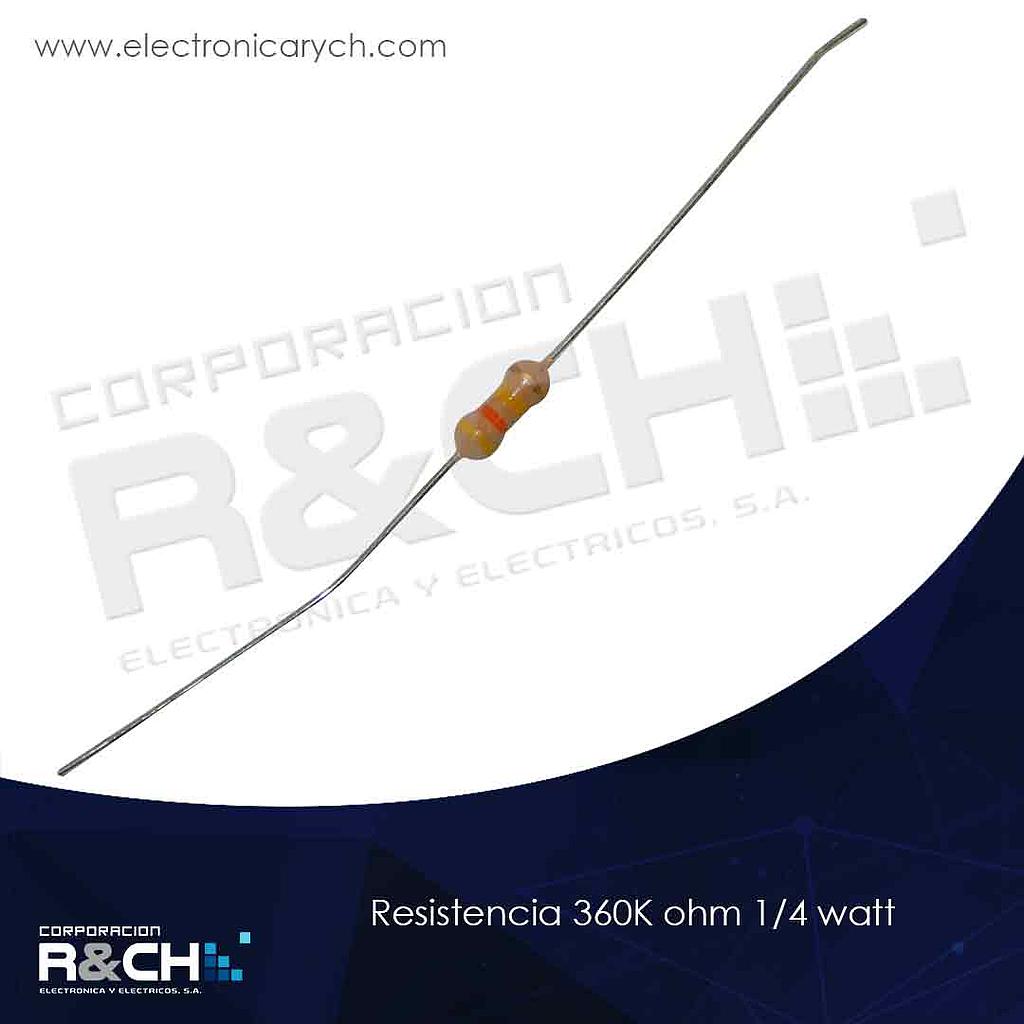 RX-360K/14 resistencia 360K ohm 1/4 watt
