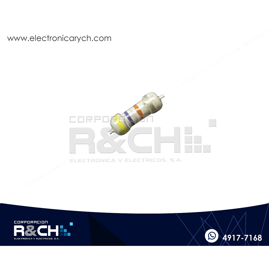 RX-47K/14 resistencia 47K ohm 1/4 watt