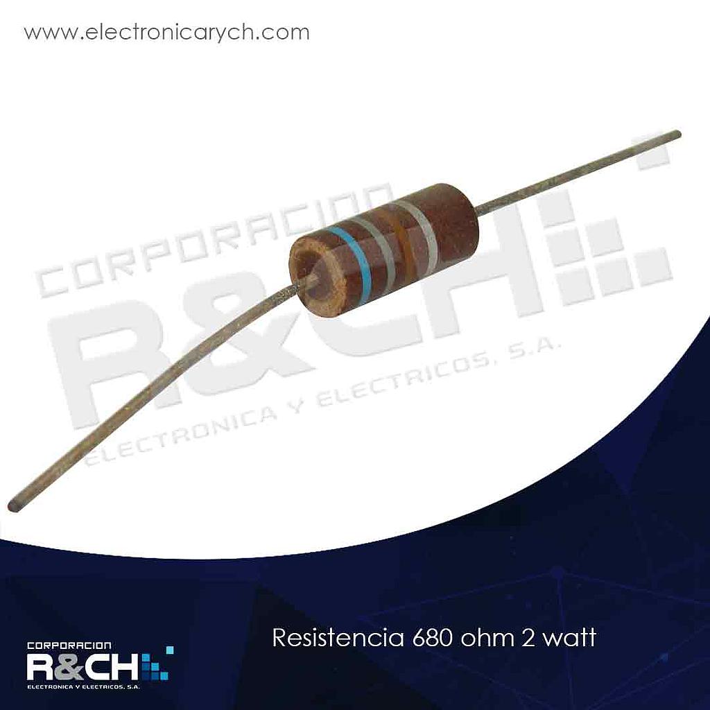 RX-680/2 resistencia 680 ohm 2 watt