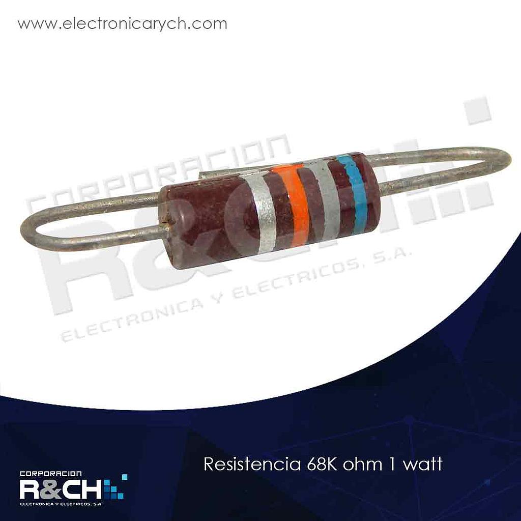 RX-68K/1 resistencia 68K ohm 1 watt