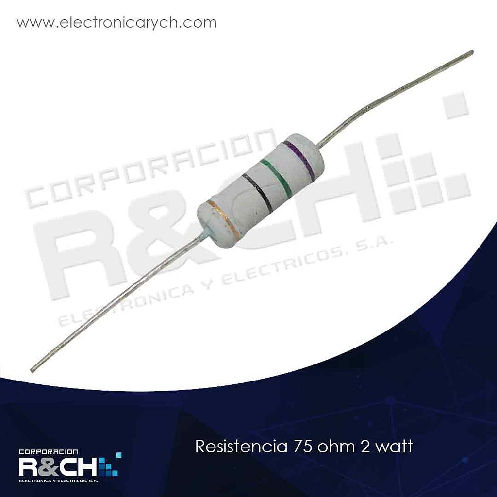 RX-75/2 resistencia 75 ohm 2 watt