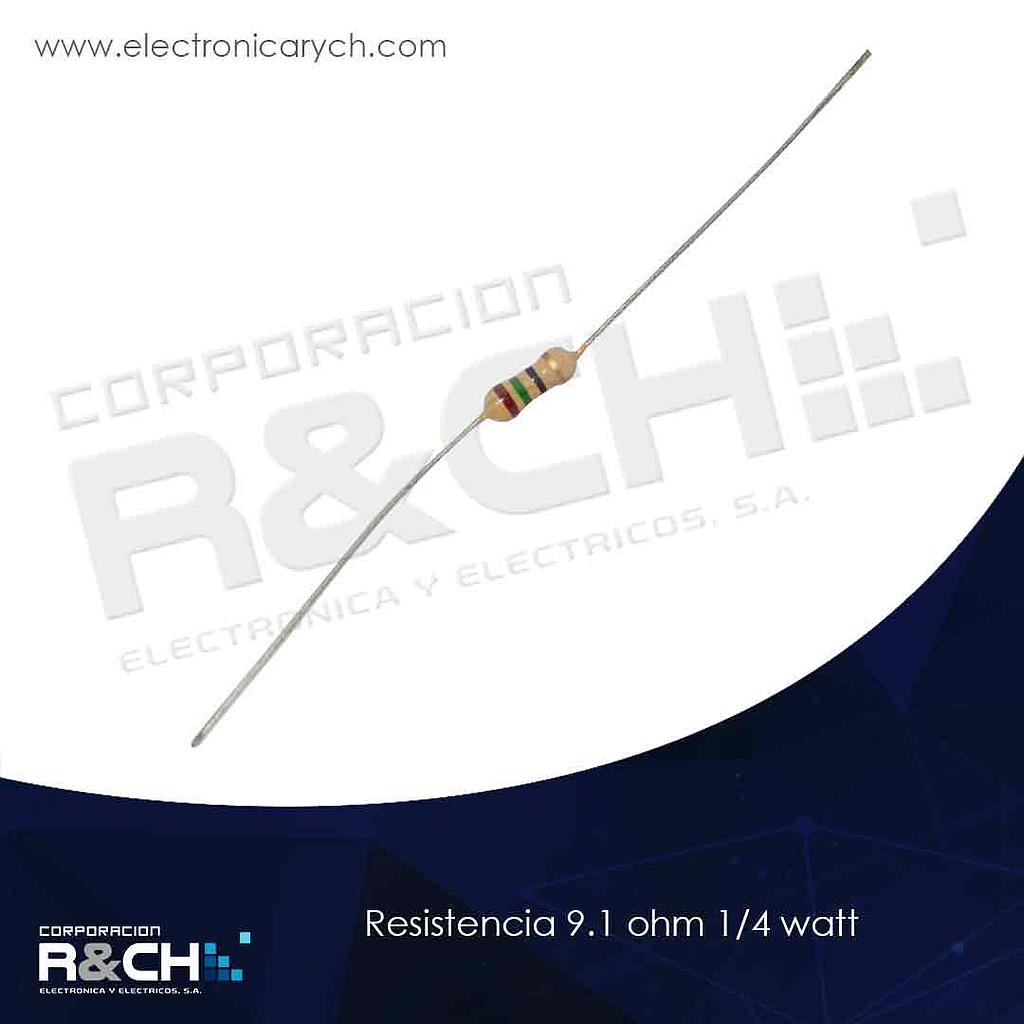 RX-9.1/14 resistencia 9.1 ohm 1/4 watt