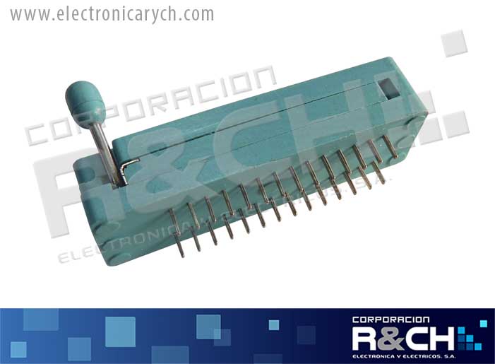 SK-28PZIFD socket ZIF 28 pin delgana
