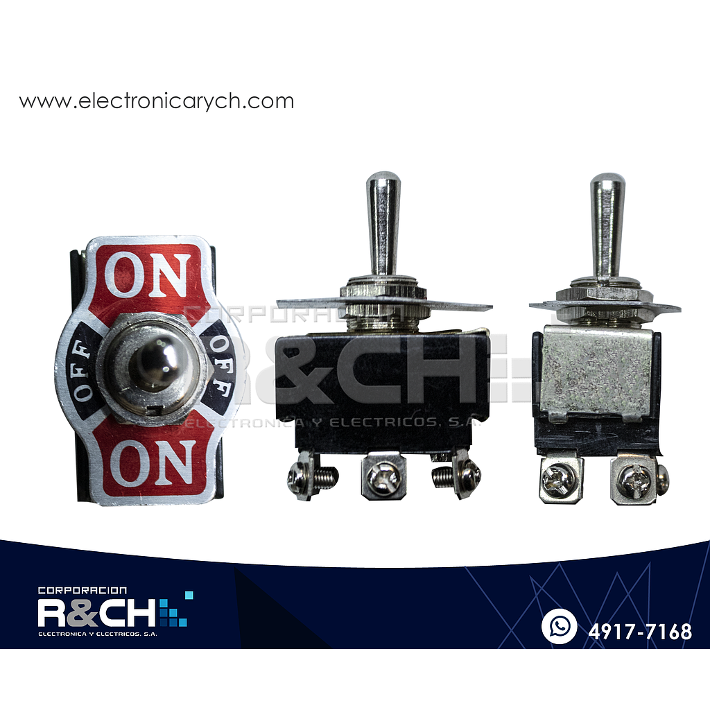 SW-20362 switch 2 polos 3 tiros  palanca on-off-on 6A