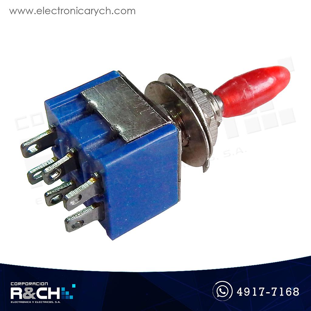 SW-DPDT-PP6A Switch 2 polos 2 tiros palanca peq 6A 3Tiros