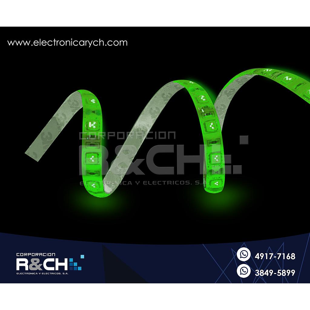 LD-5050RV tira LED flexible c-adhesivo verde p/exterior 1 metro