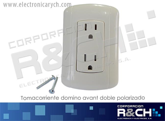 P1228 tomacorriente domino avant doble polarizado