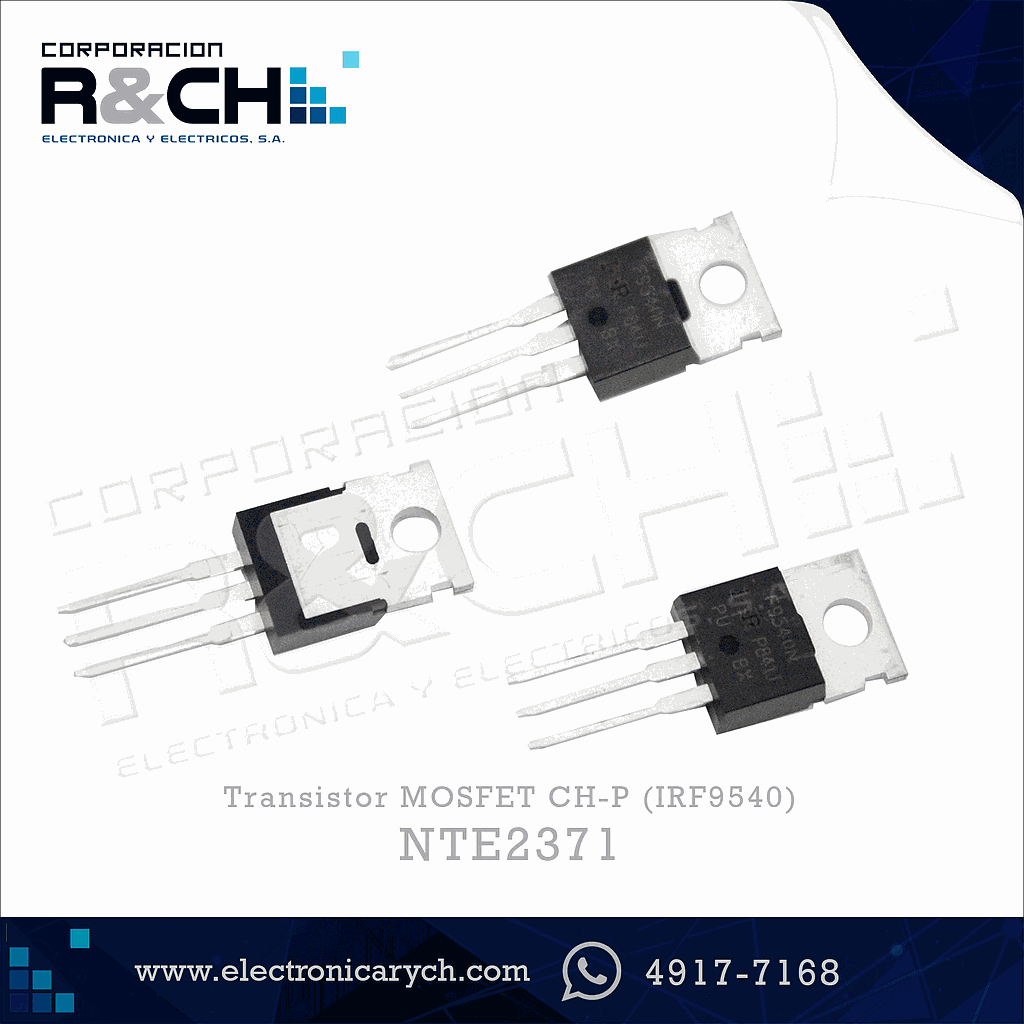 NTE2371 transistor MOSFET CH-P (IRF9540)