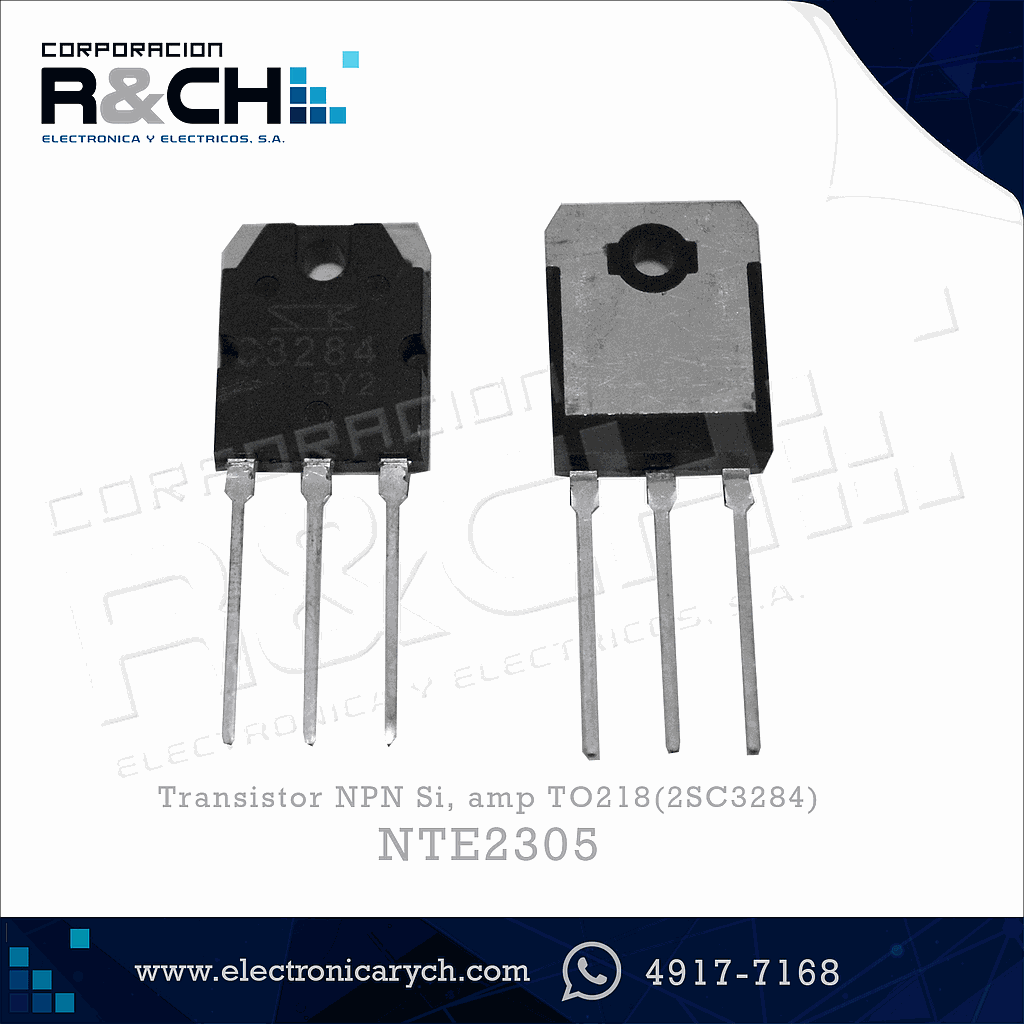 NTE2305 transistor NPN Si, amp TO218(2SC3284)