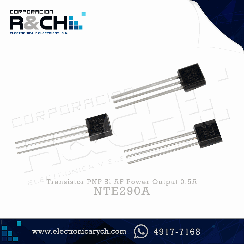 NTE290A transistor PNP Si AF Power Output 0.5A