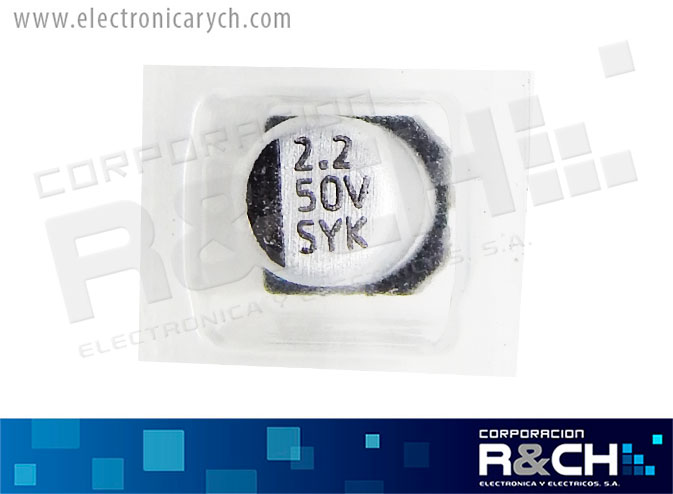 FE-SMD2.2UF/50 filtro electrolítico aluminio  2.2uF 50V SMD