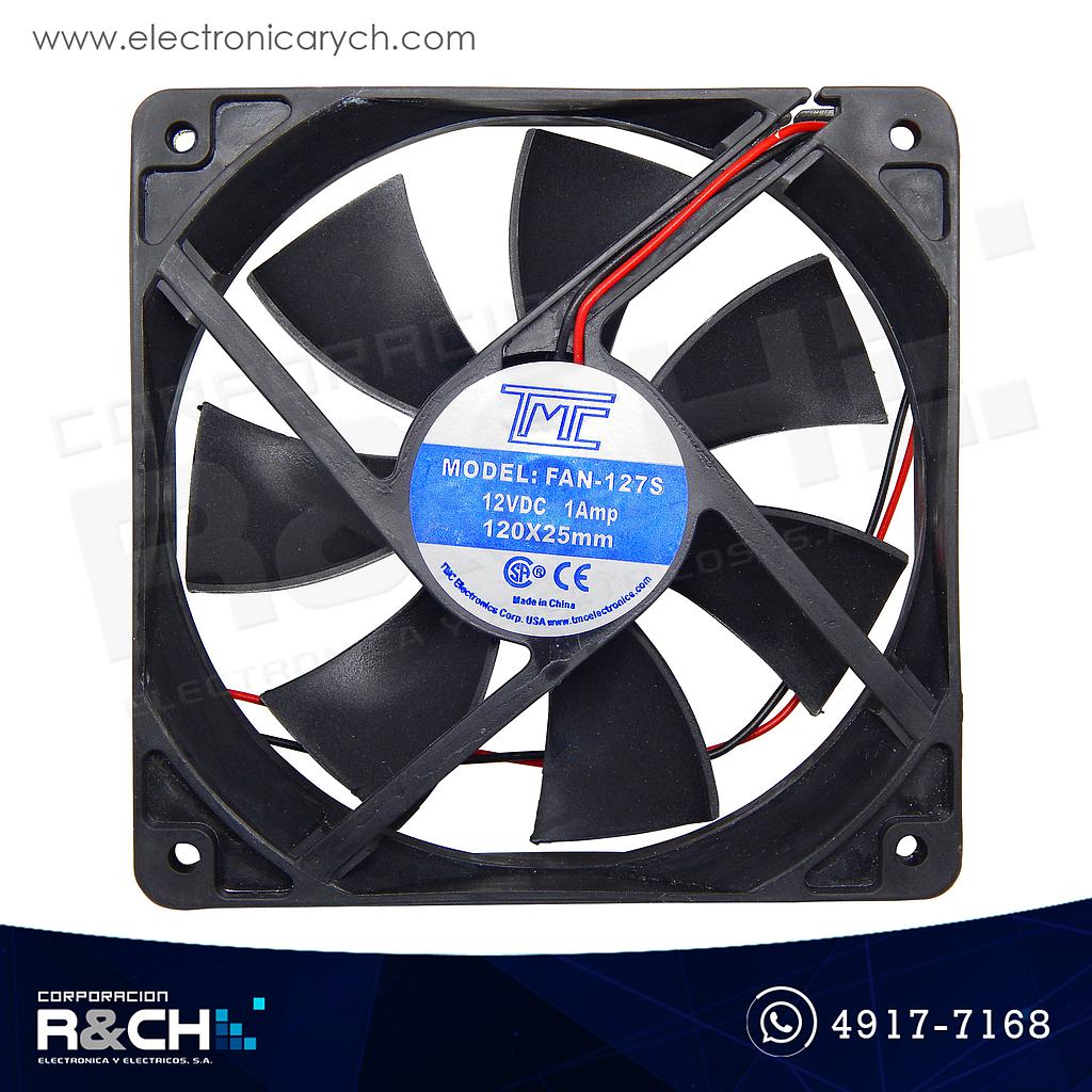 VT-F127S Ventilador 12VCD 12cmx12cmx2.5cm TMC 1A