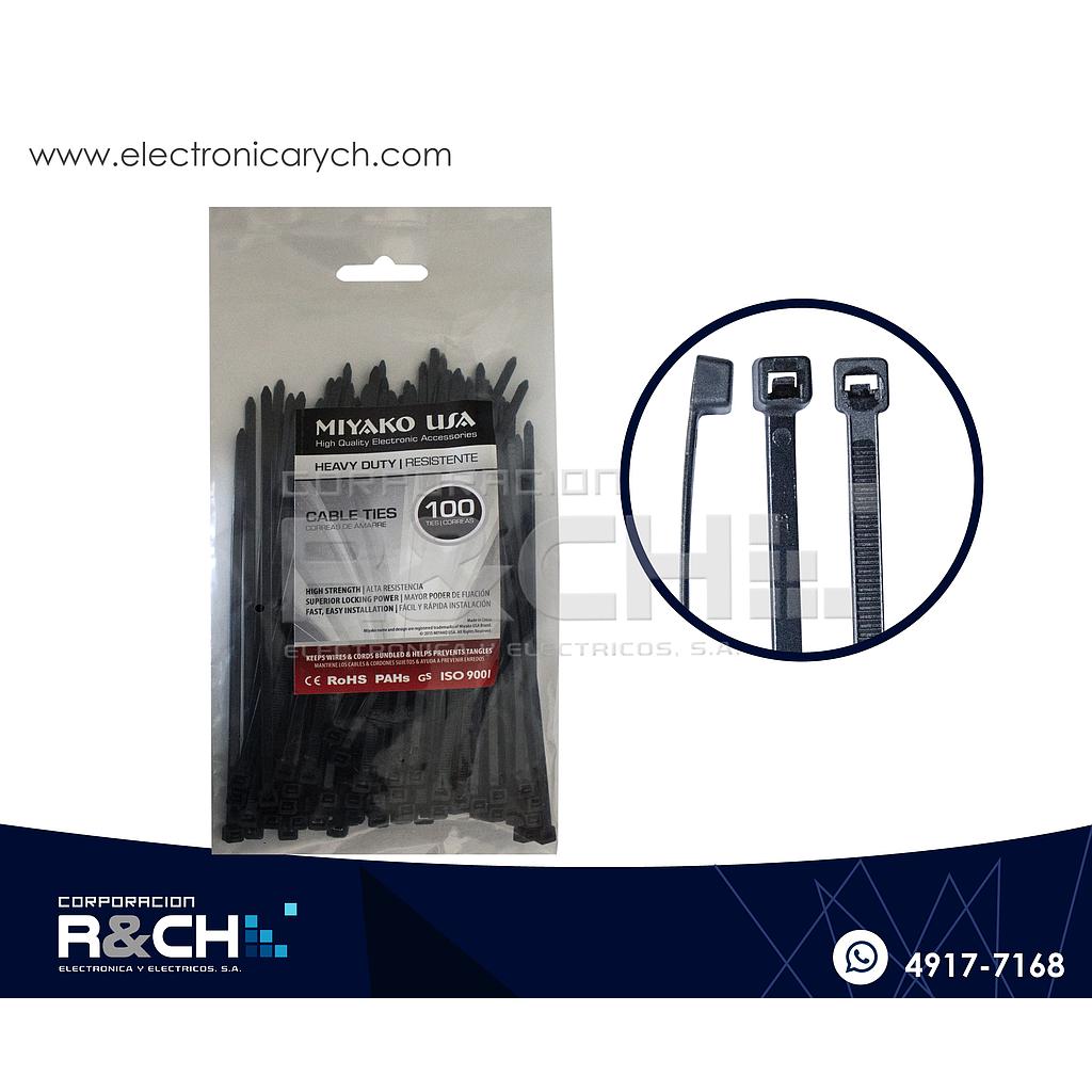 HM-CT-6BK cincho plastico 6&quot; negro 100 unidades