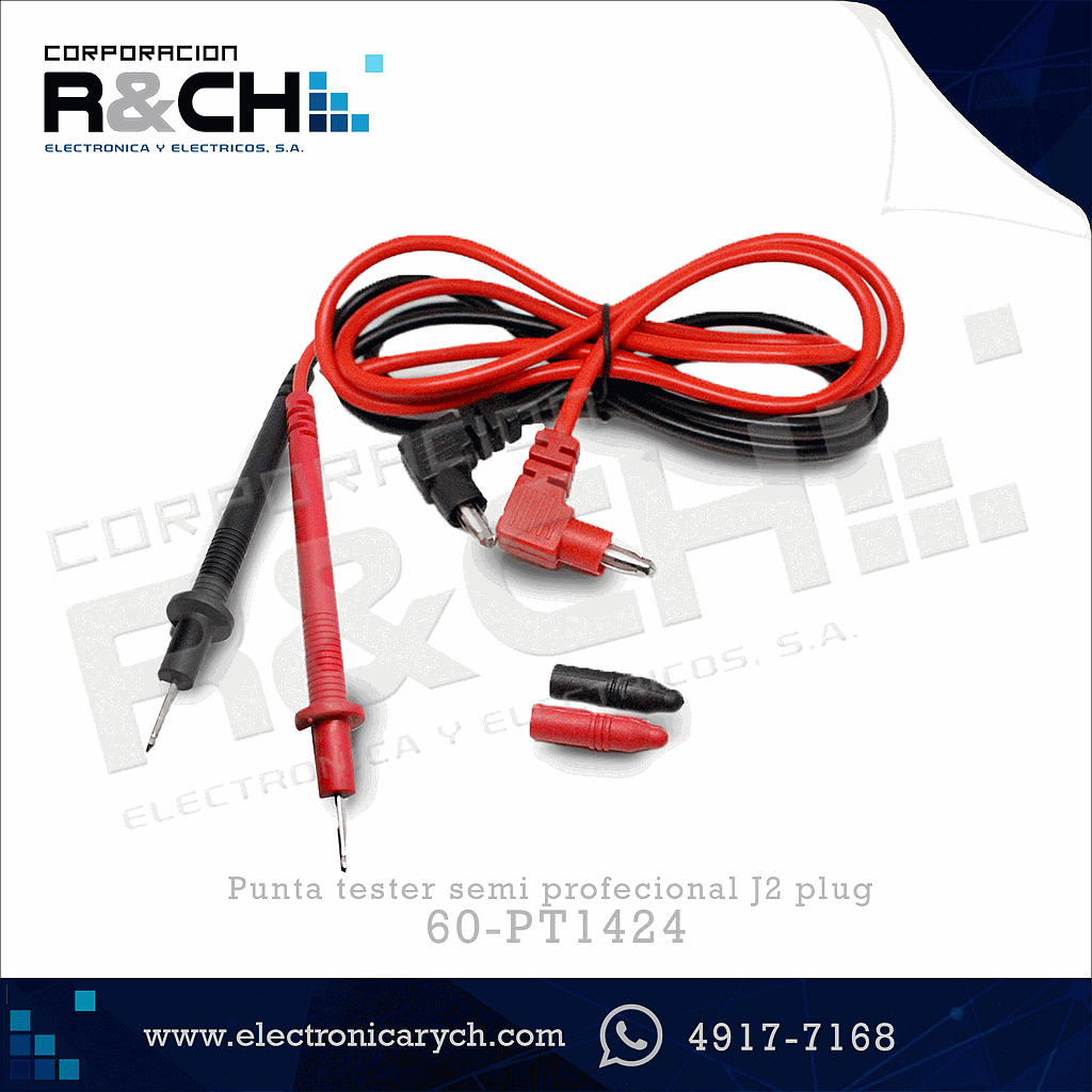 60-PT1424 punta tester semi profesional J2 plug