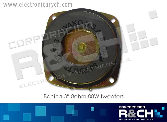 BC-TS3 bocina 3&quot; 8ohm 80W tweeters