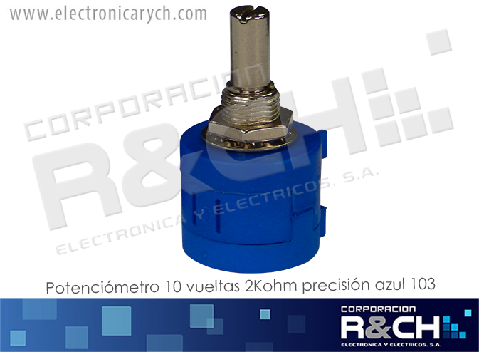 3590S-10K potenciometro 10 vueltas 2Kohm precision azul 103